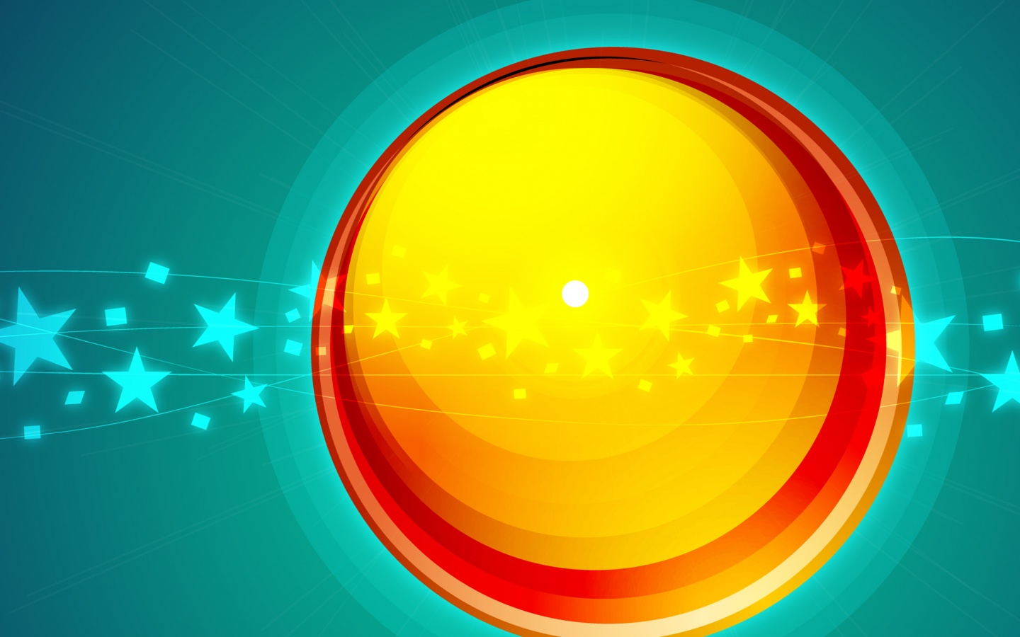 Большой красно-желтый круг обои