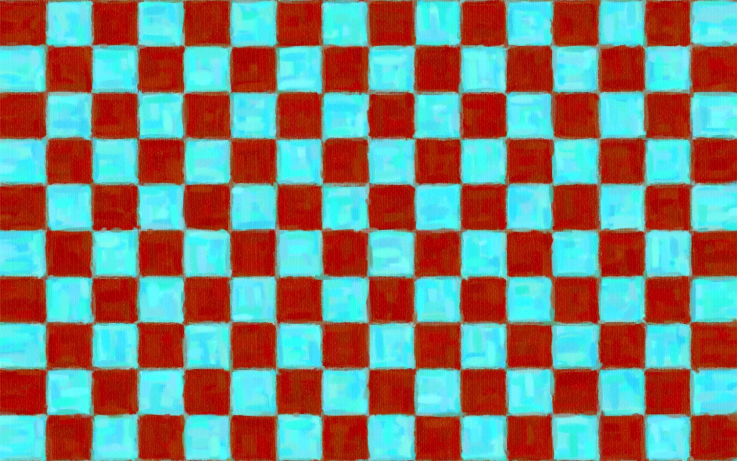 Рисованные красно-голубые клетки обои