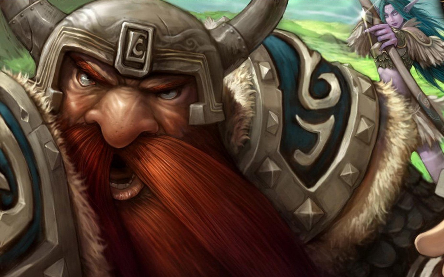 Гном убегающий от ночной эльфийки обои