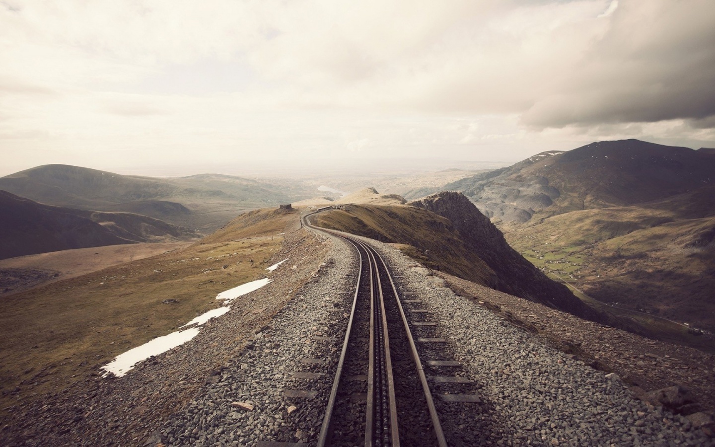 Рельсы уходящие вдаль обои