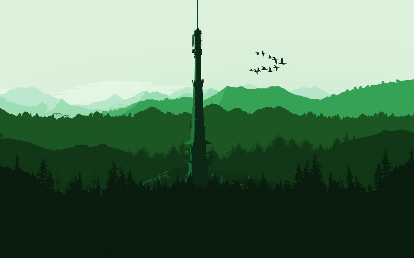 Зеленые горы обои