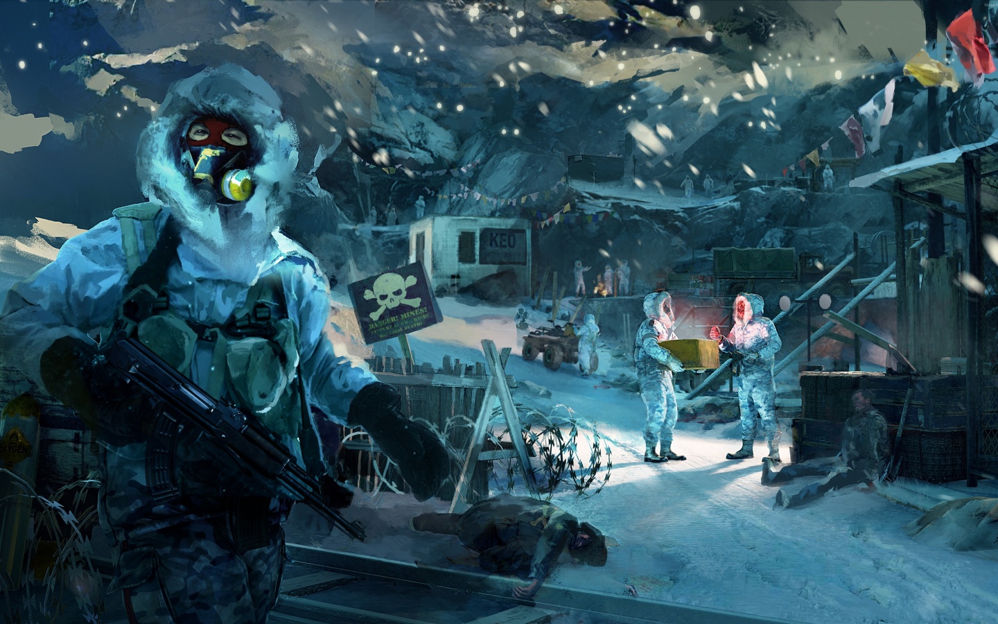 Снежно и опасно обои