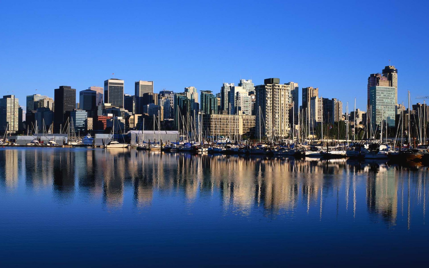 Город у воды обои