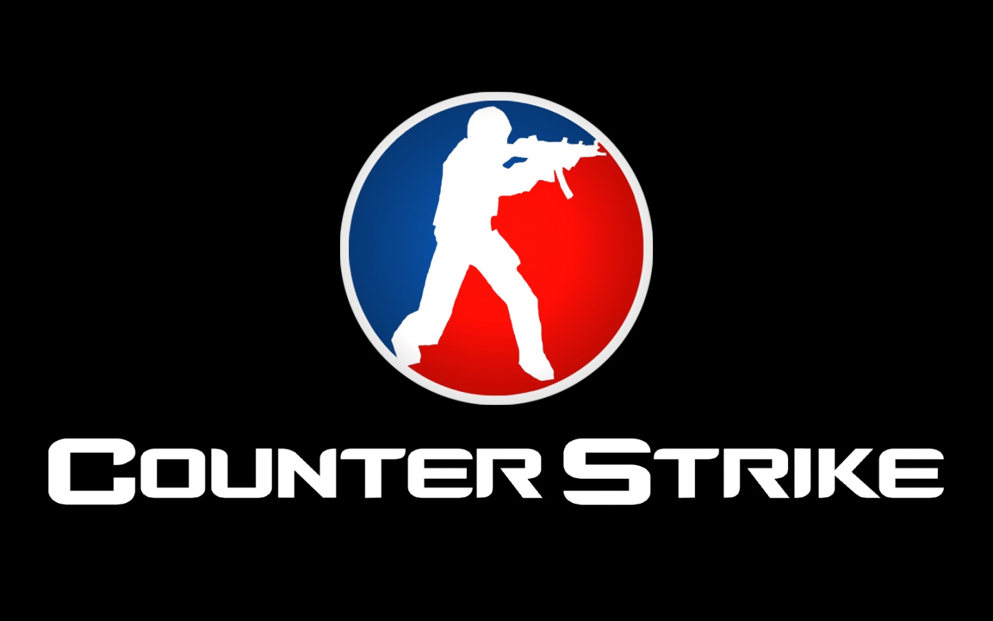 Логотип Counter Strike на черном фоне обои