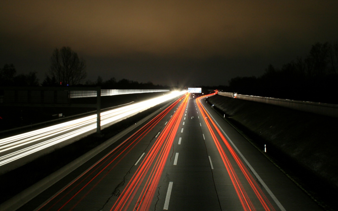 Ночная трасса обои