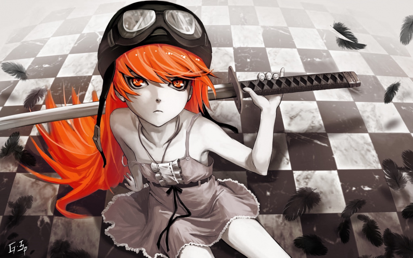 Полувампир из Bakemonogatari обои