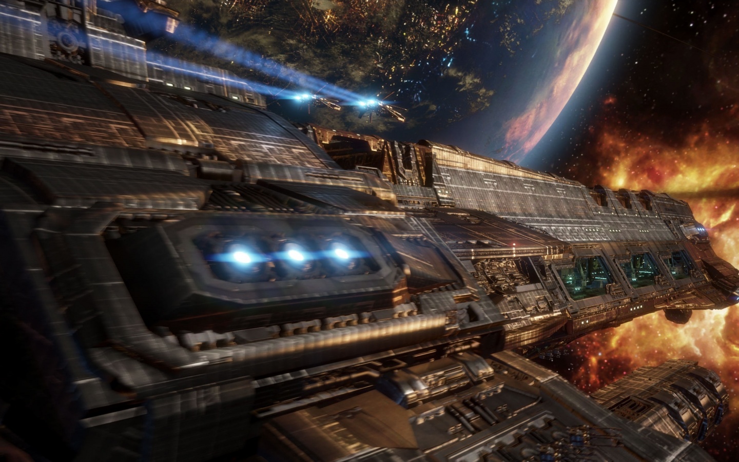 Космический корабль обои