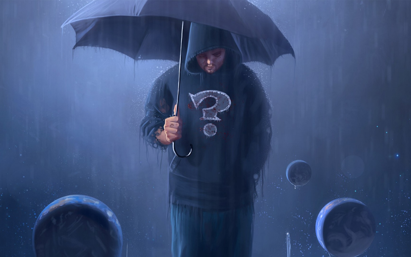 Космический дождь обои