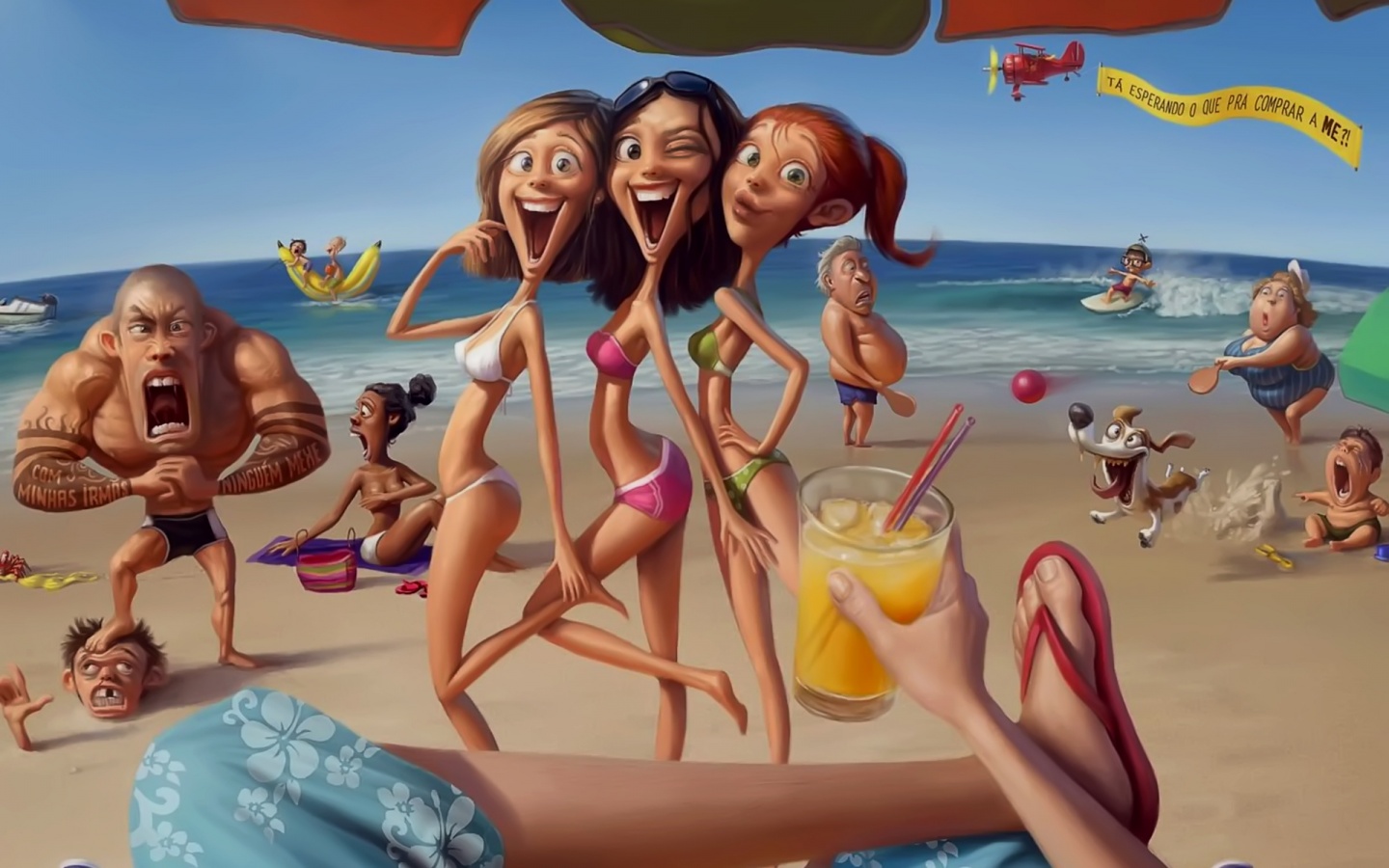 На пляжу ляжу) обои