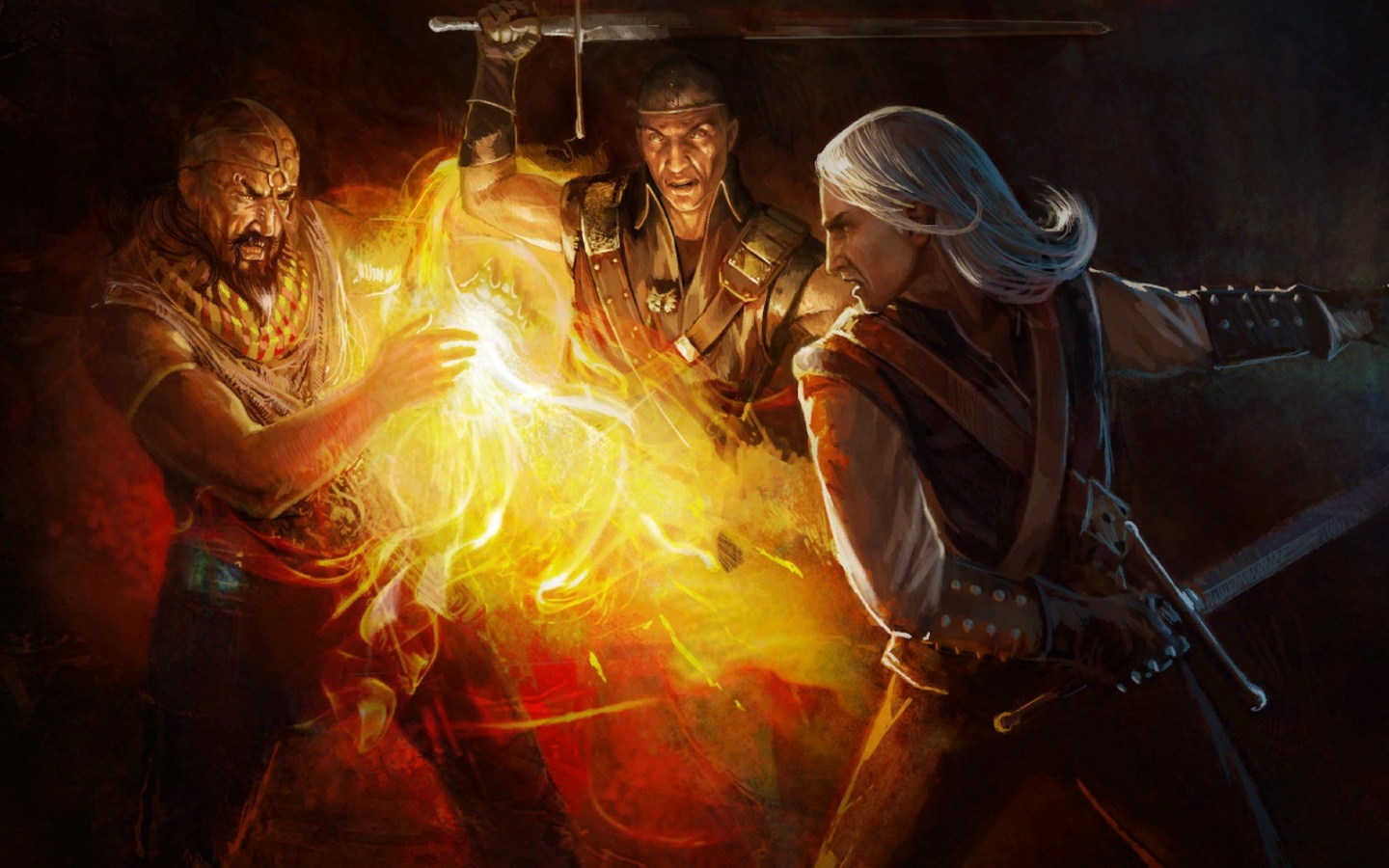 Геральт и Беренгар против Азара обои