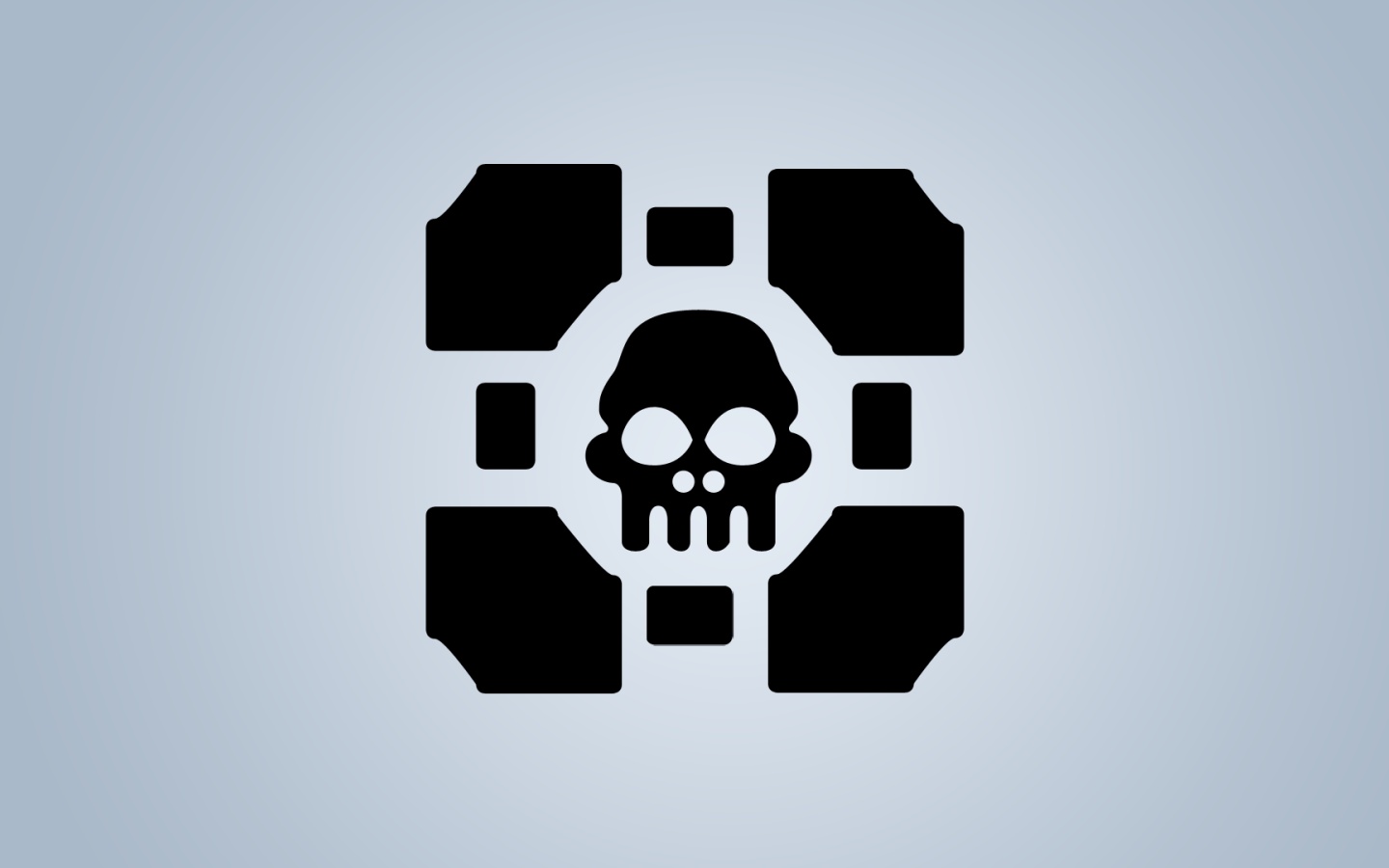 Куб с черепом обои