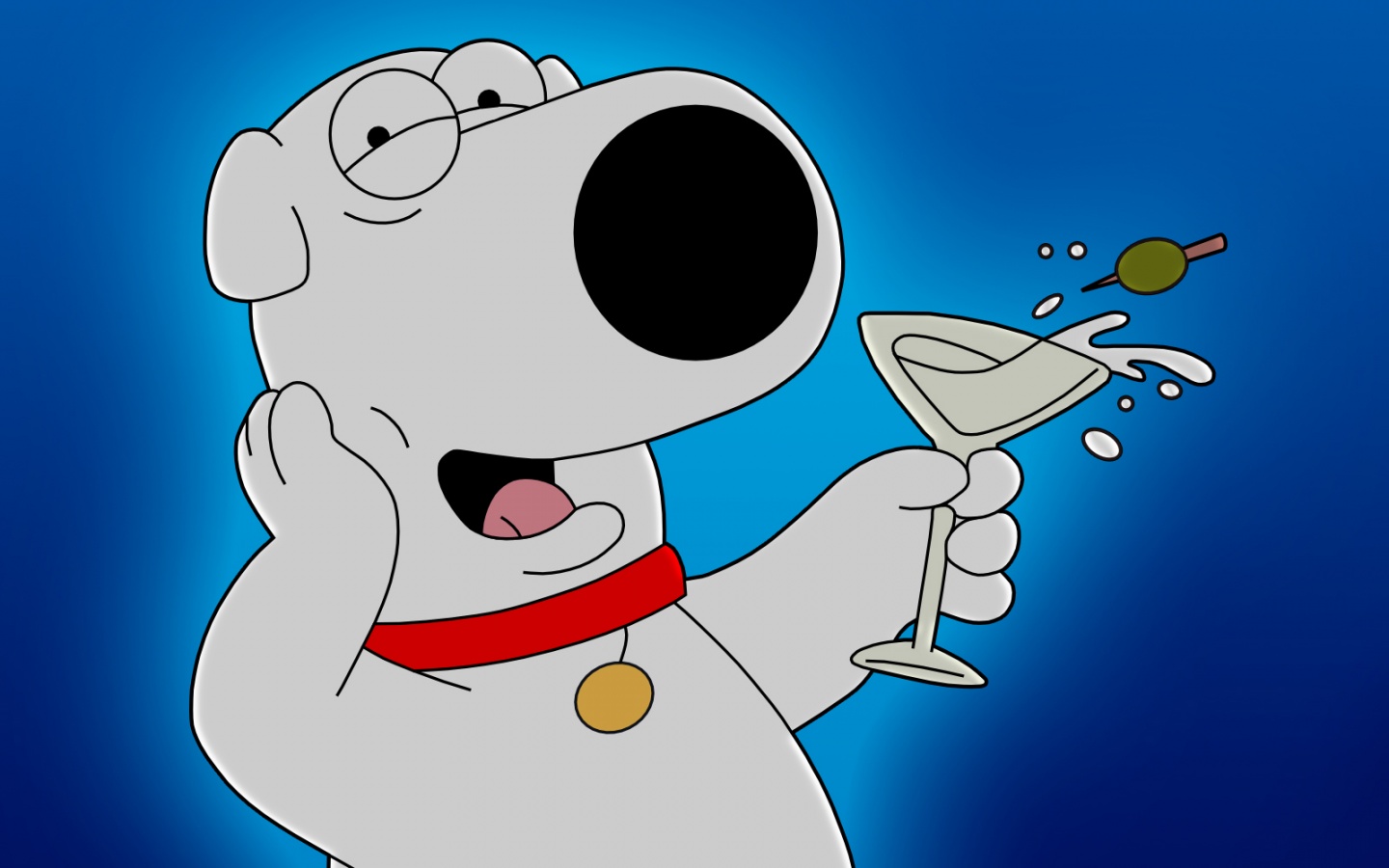 Браян с бокалом мартини обои