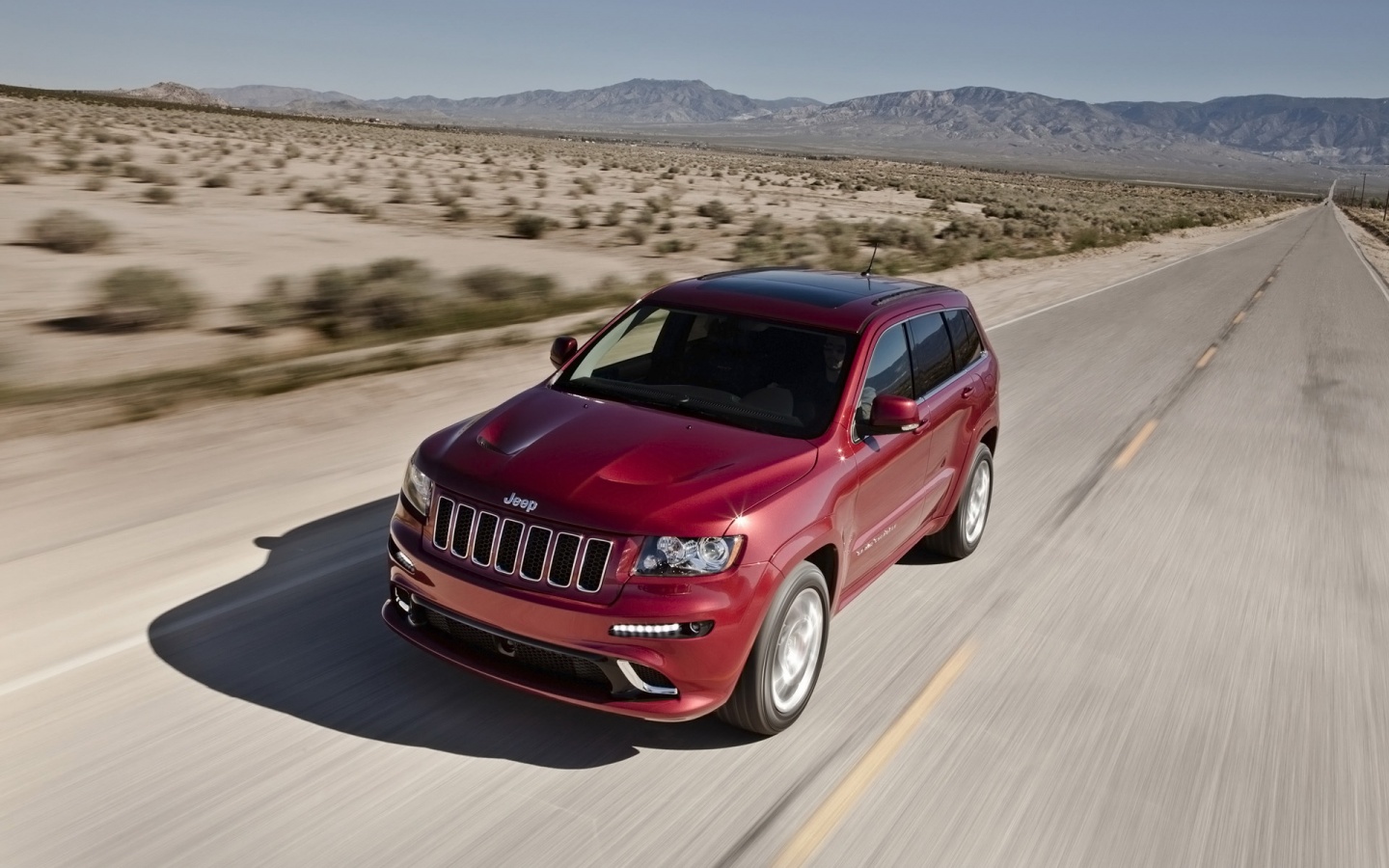 Красный Jeep обои