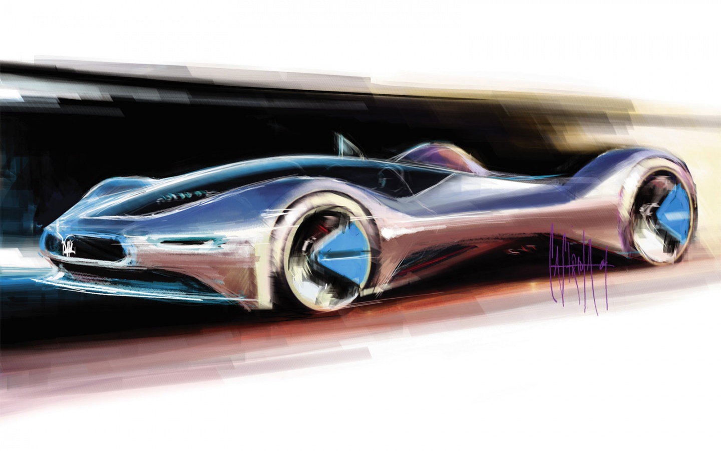 Эскиз Мазерати Birdcage обои