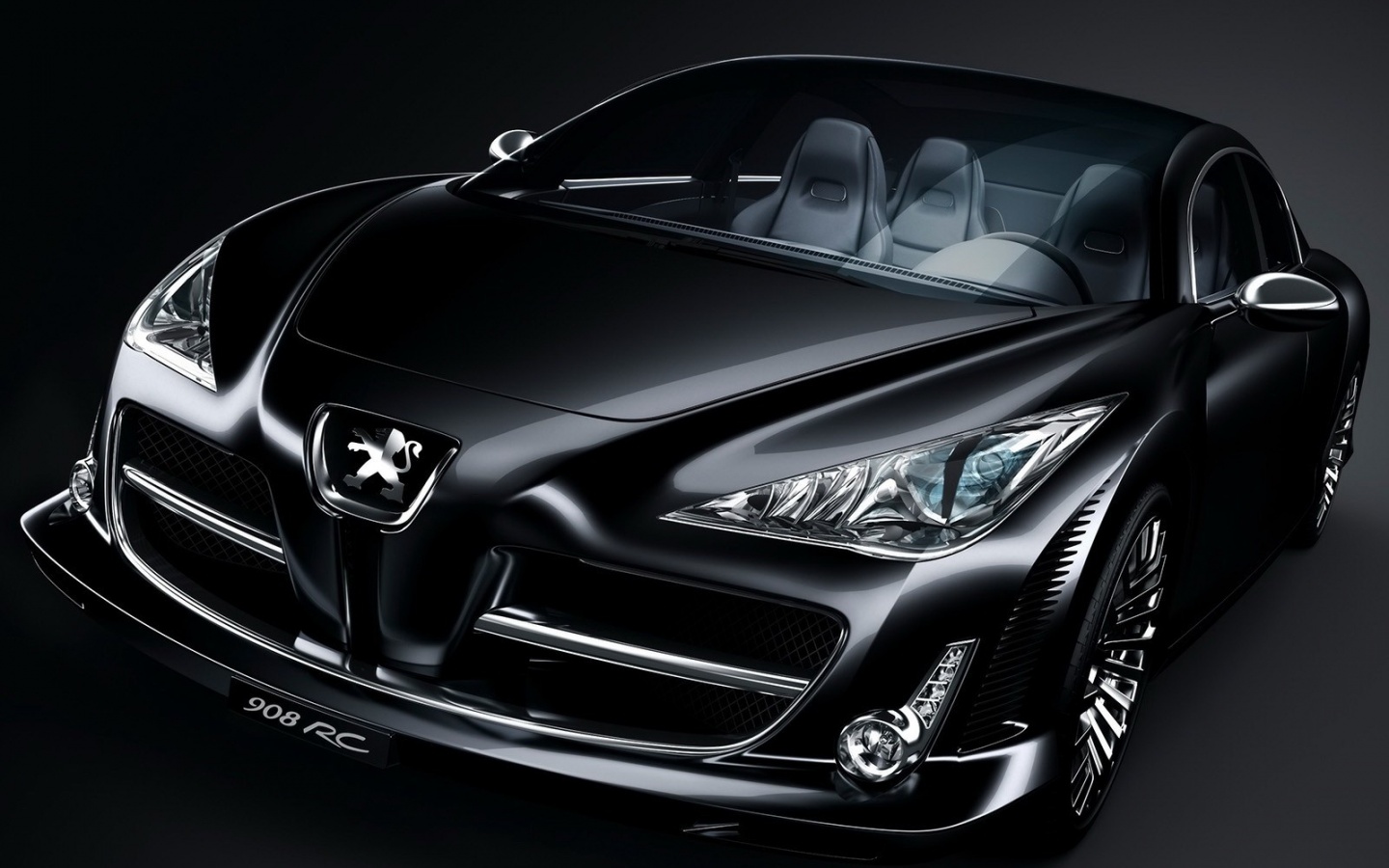 Чёрный Пежо обои