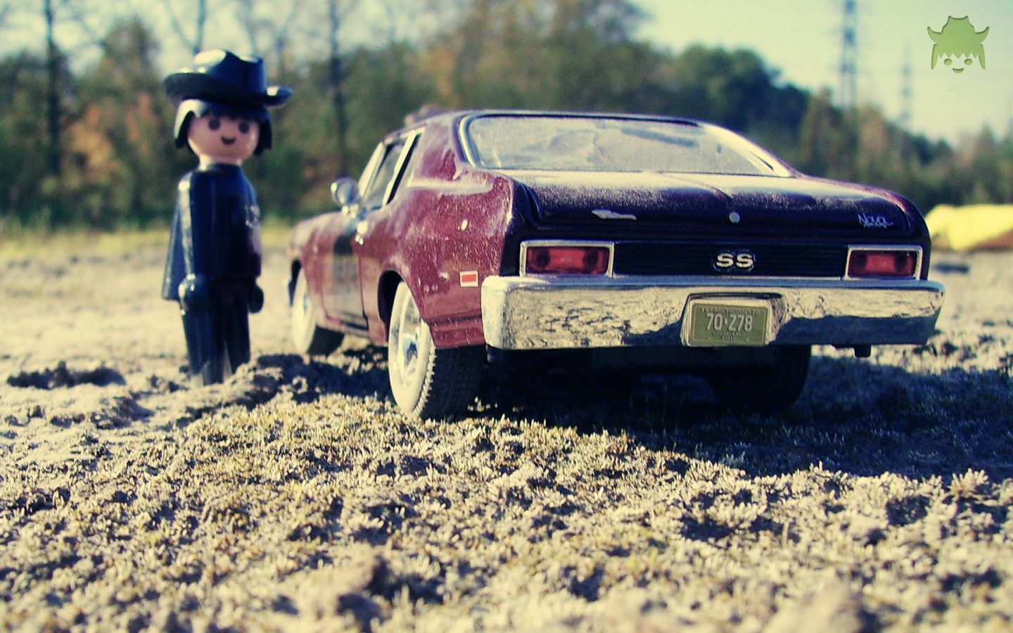 Машинка для человечка Lego обои