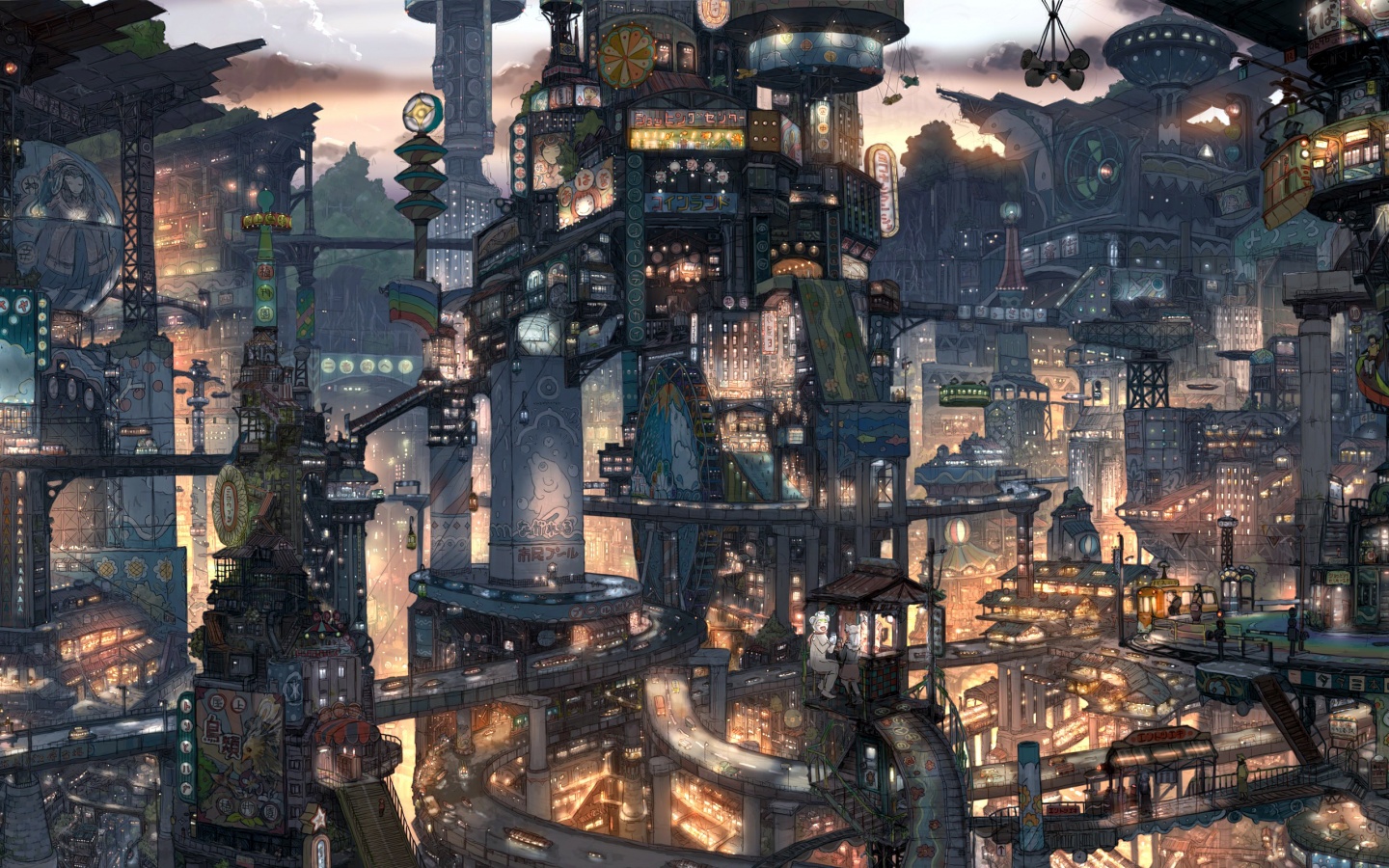 Город будущего обои