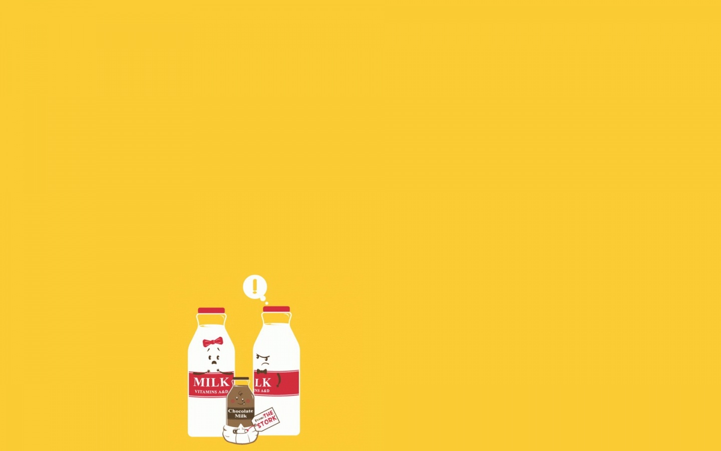 Бутылка молока сходила налево обои