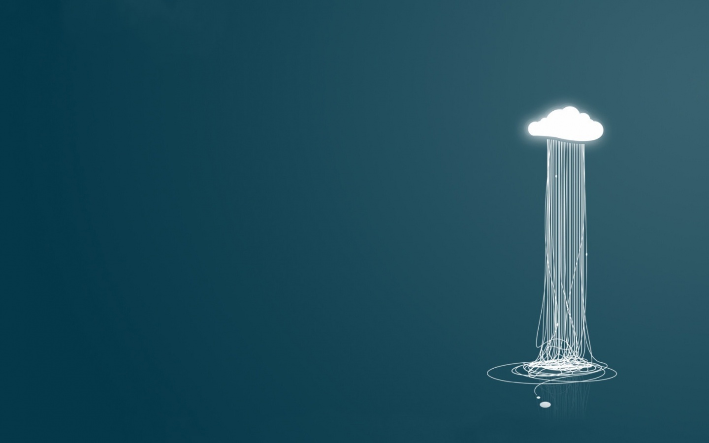 Тучка изливается нитями обои