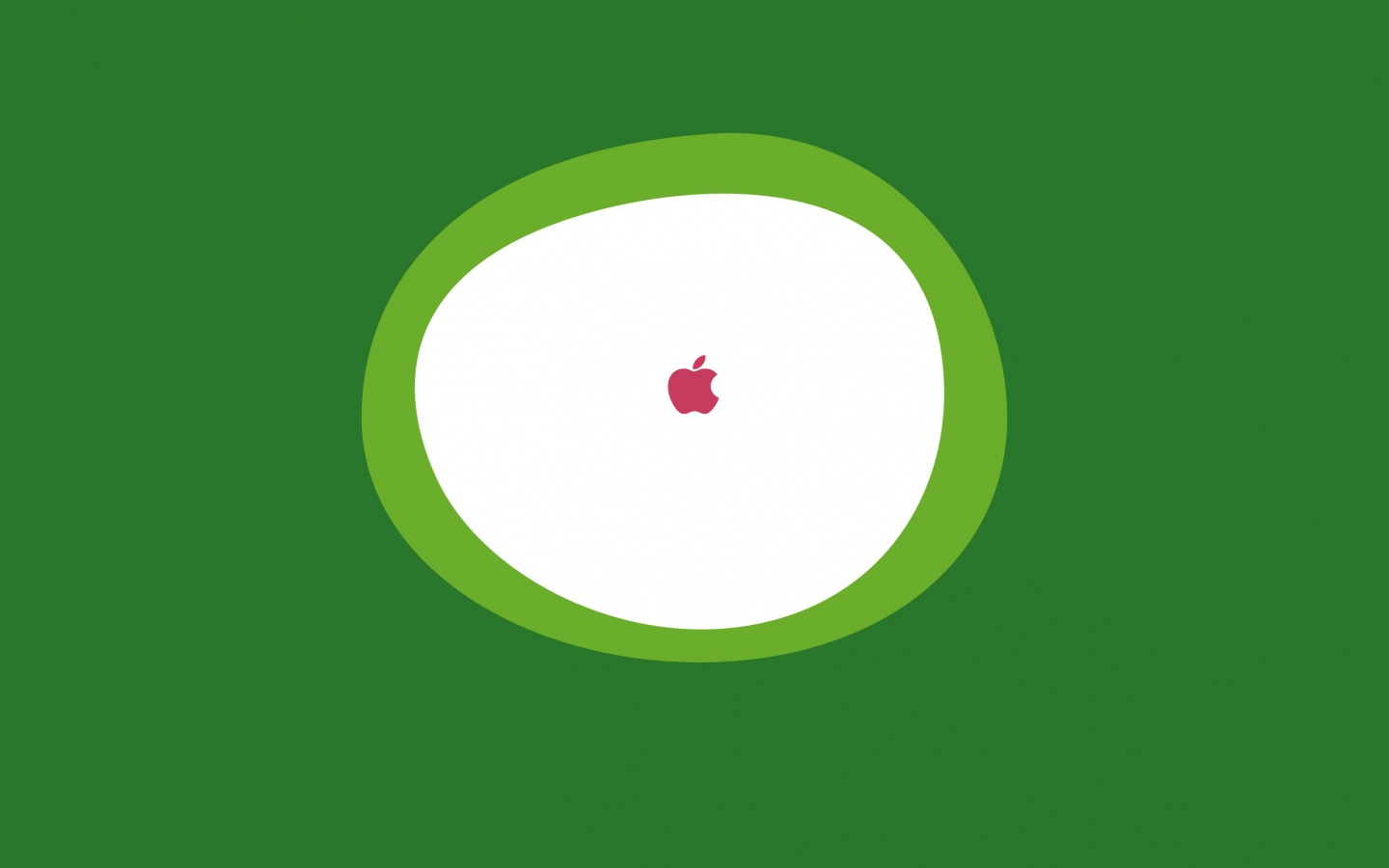 Apple в белом круге обои