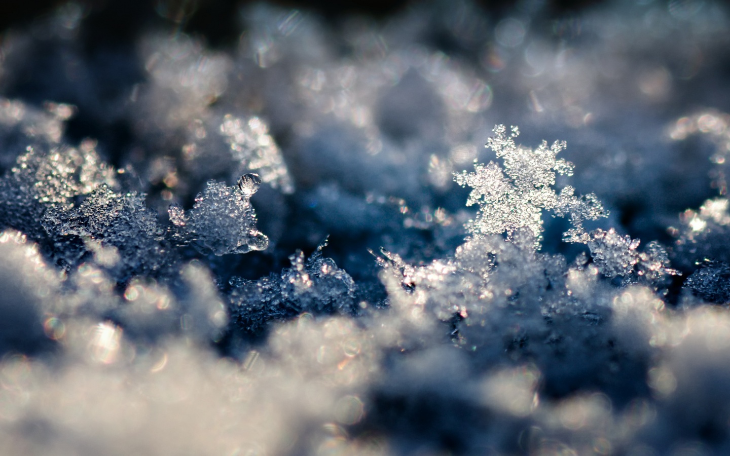 Макро фото снега обои