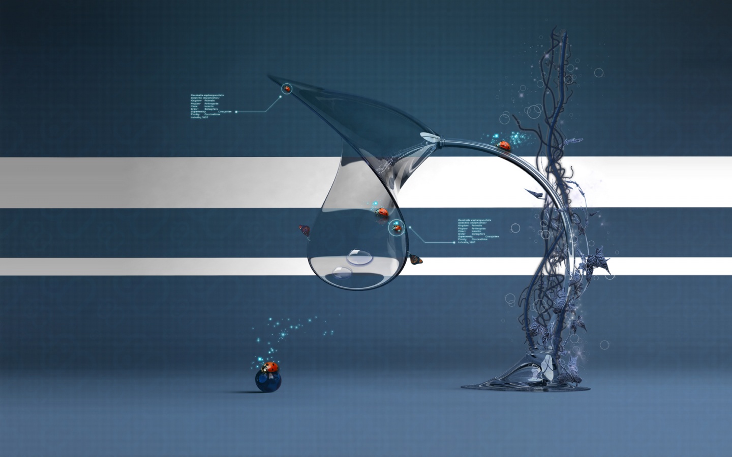 Футуристическая стеклянная лампа обои