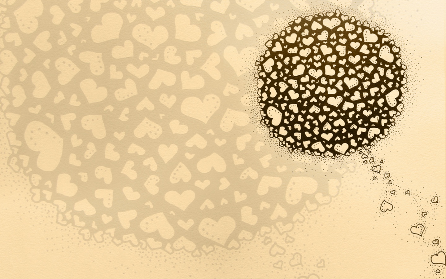 Сгусток сердец обои