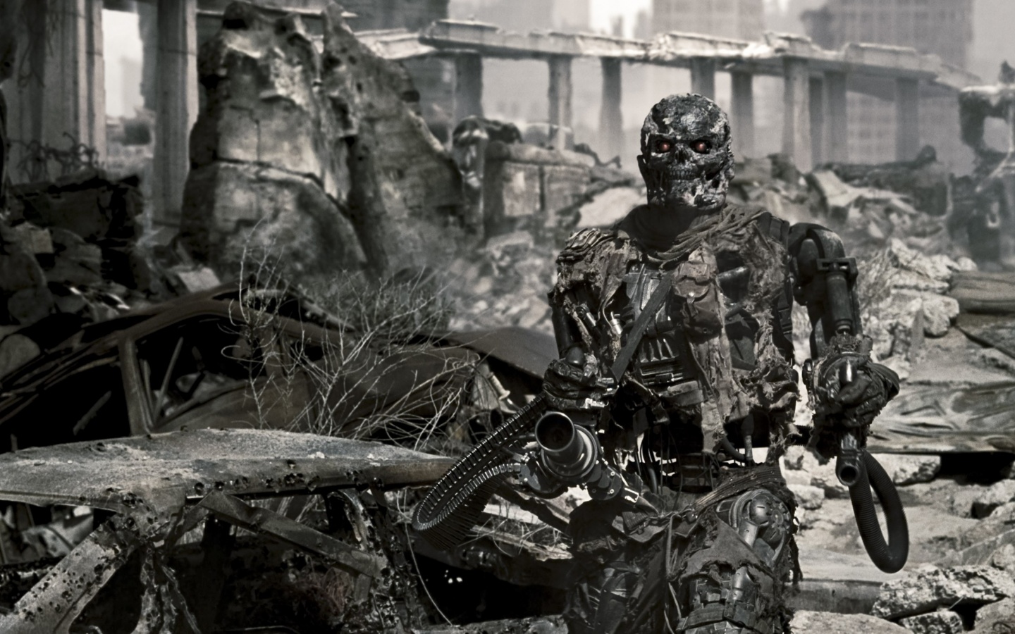 Терминатор на развалинах обои