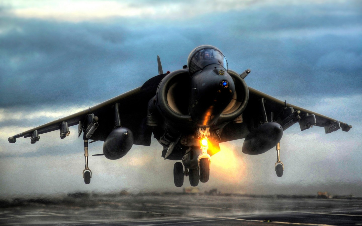 Истребитель на взлете обои