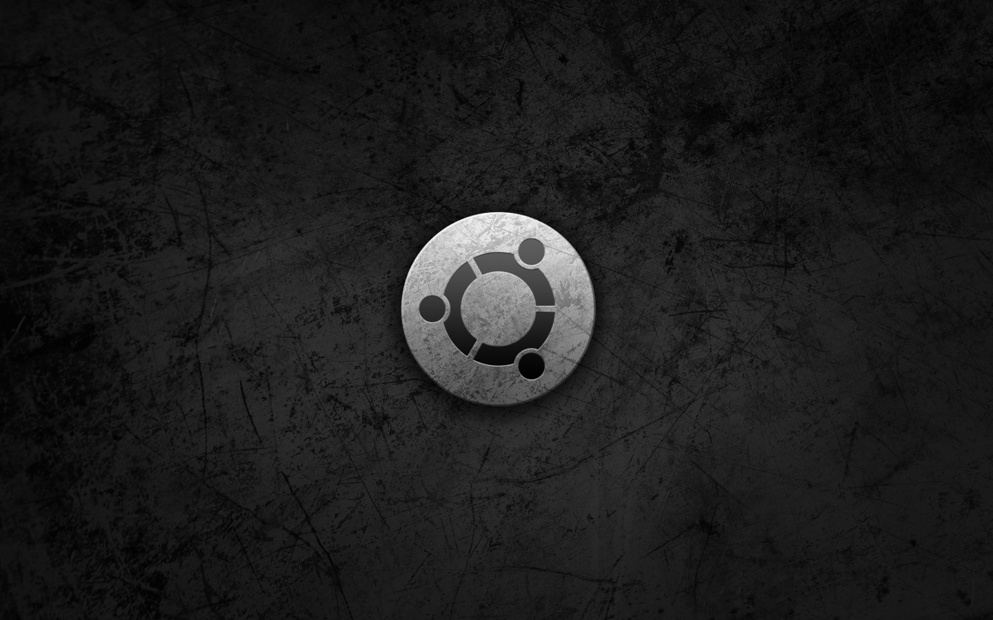 Логотип убунту из металла обои
