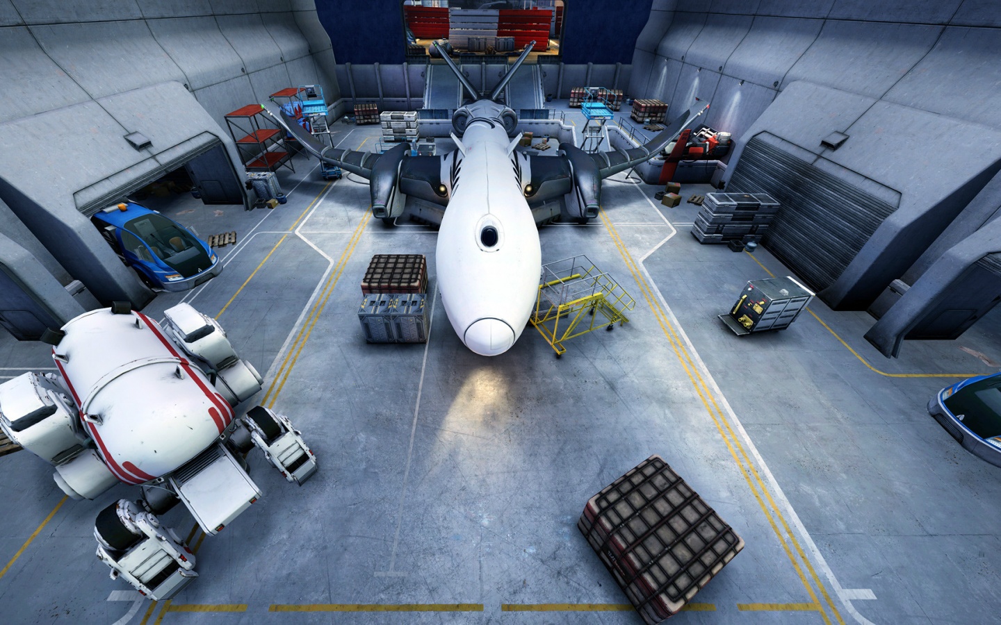 Ангар из игры Brink обои