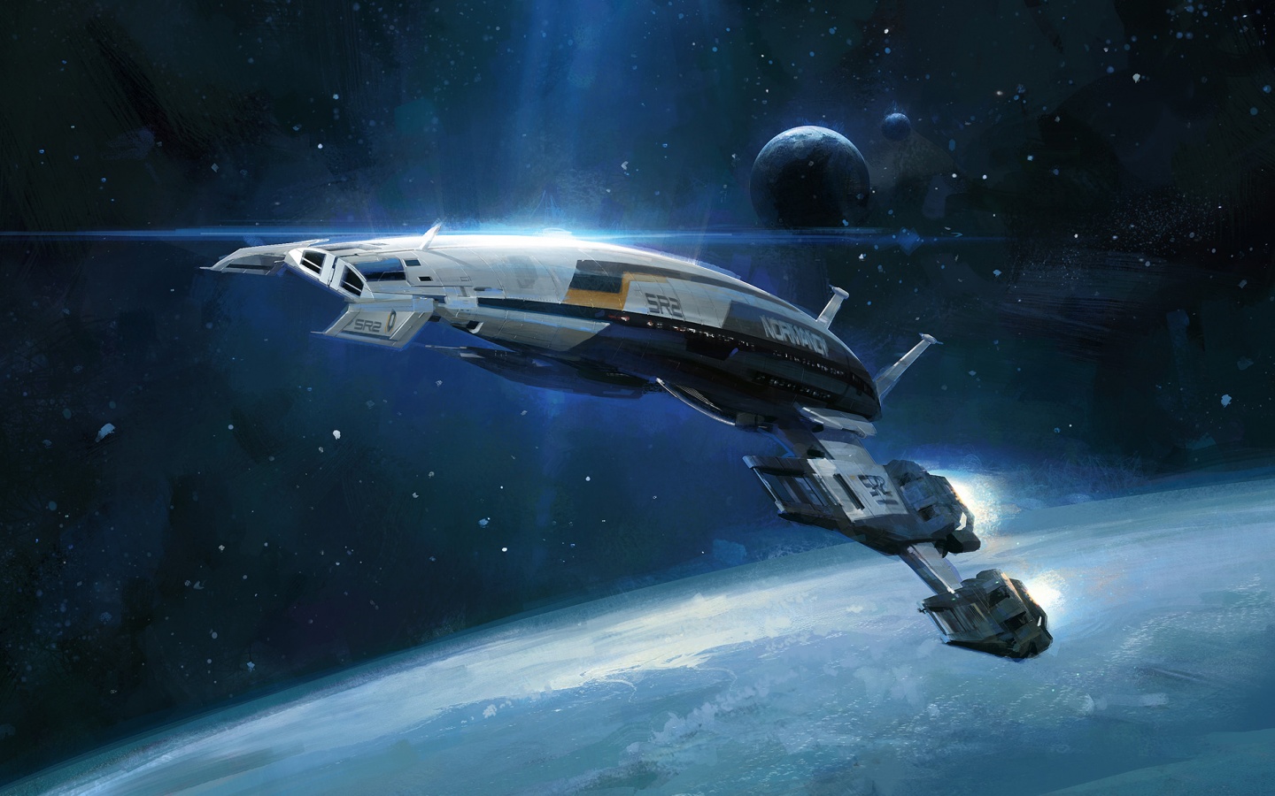 Корабль Normandy обои