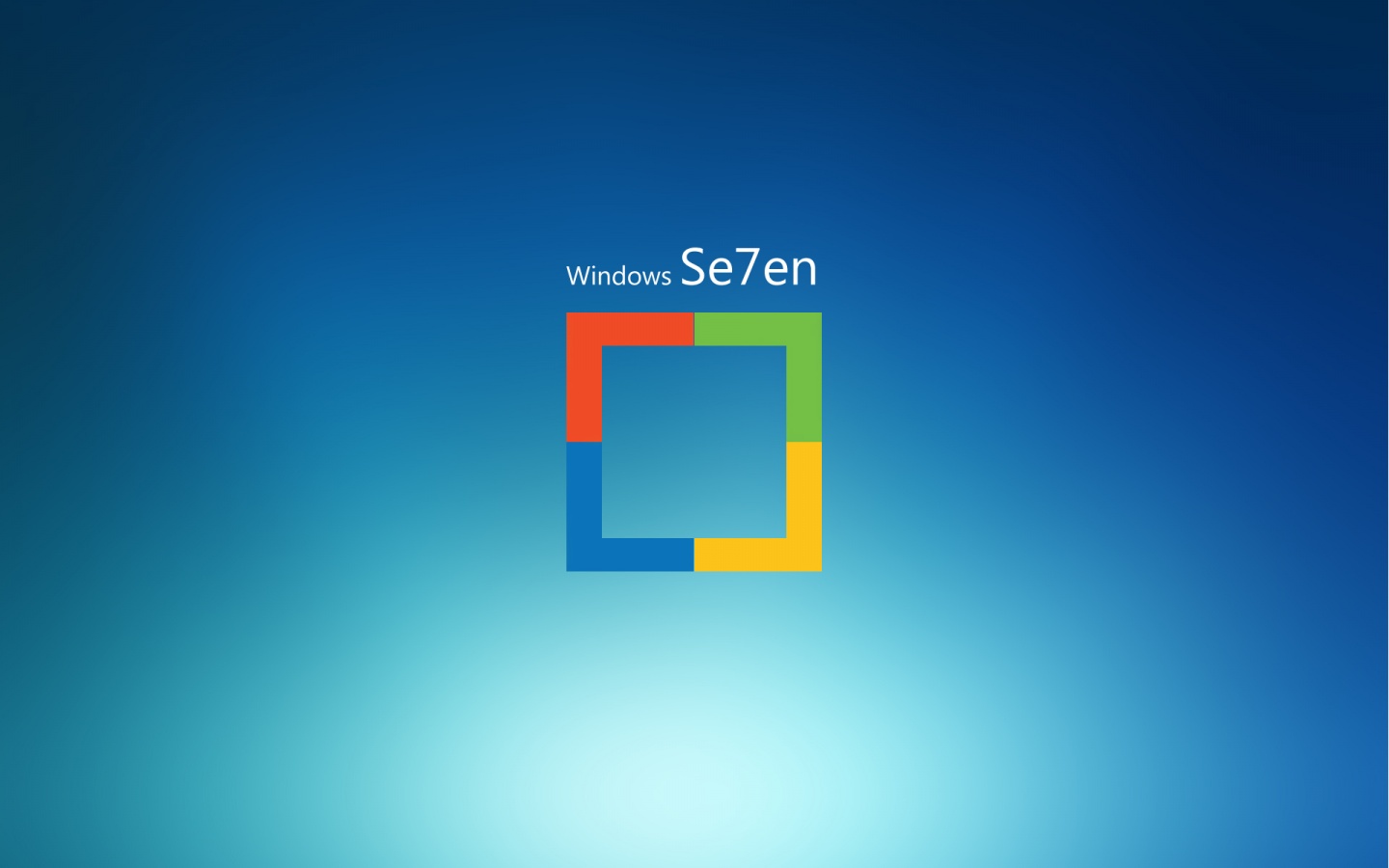 Квадратное лого Windows Seven обои