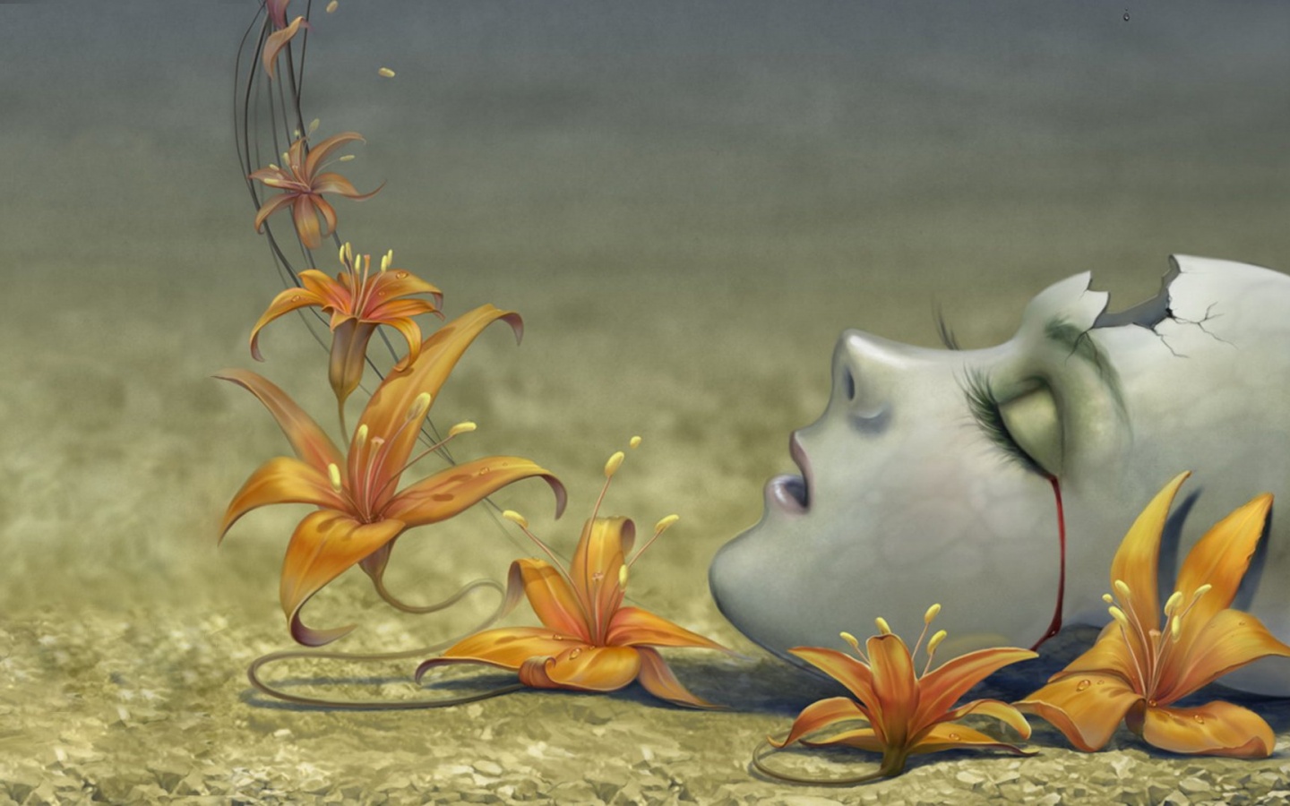 Разбитая маска обои