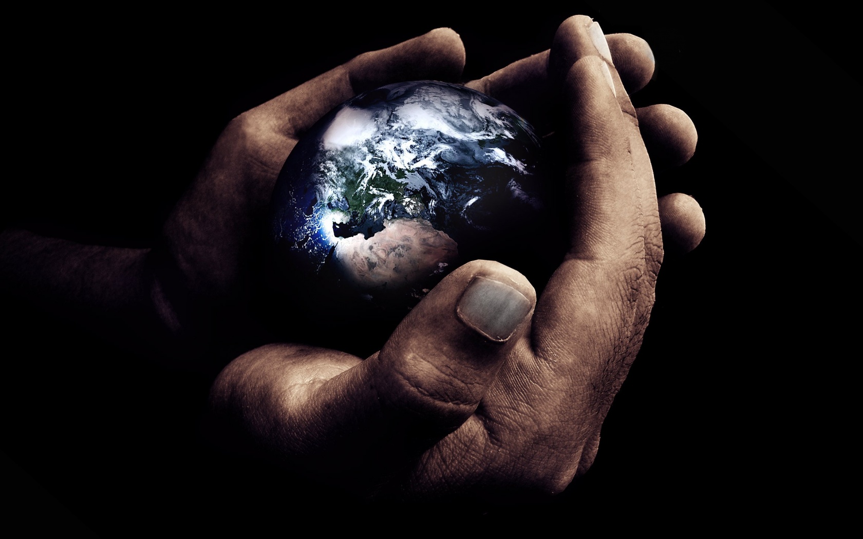 Мир в руках обои