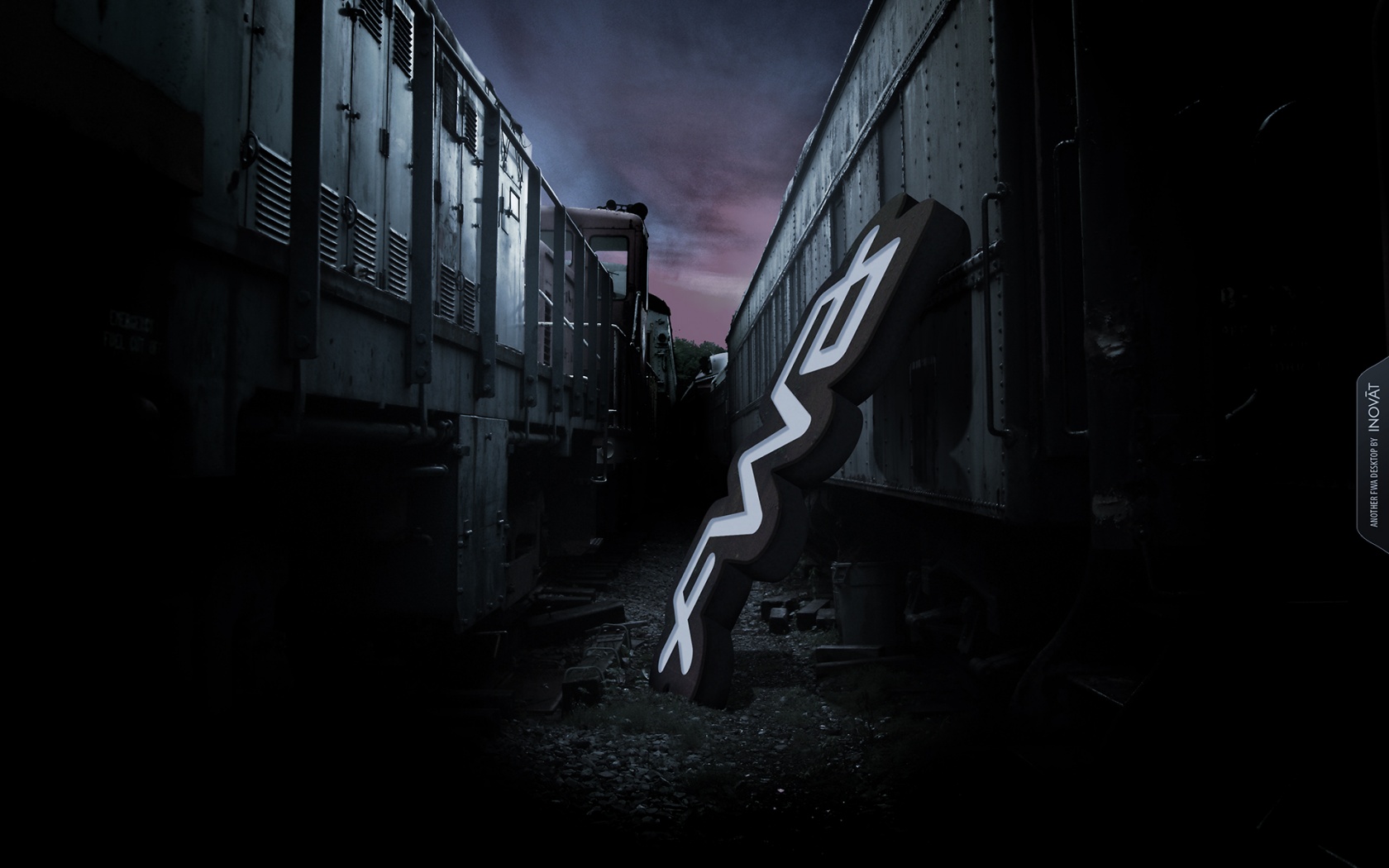 Упавшая вывеска обои