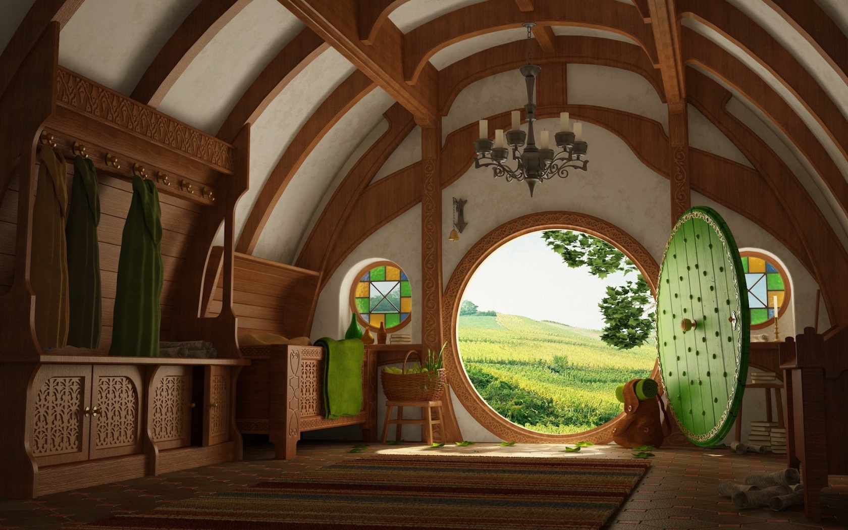 Дом хоббитов обои