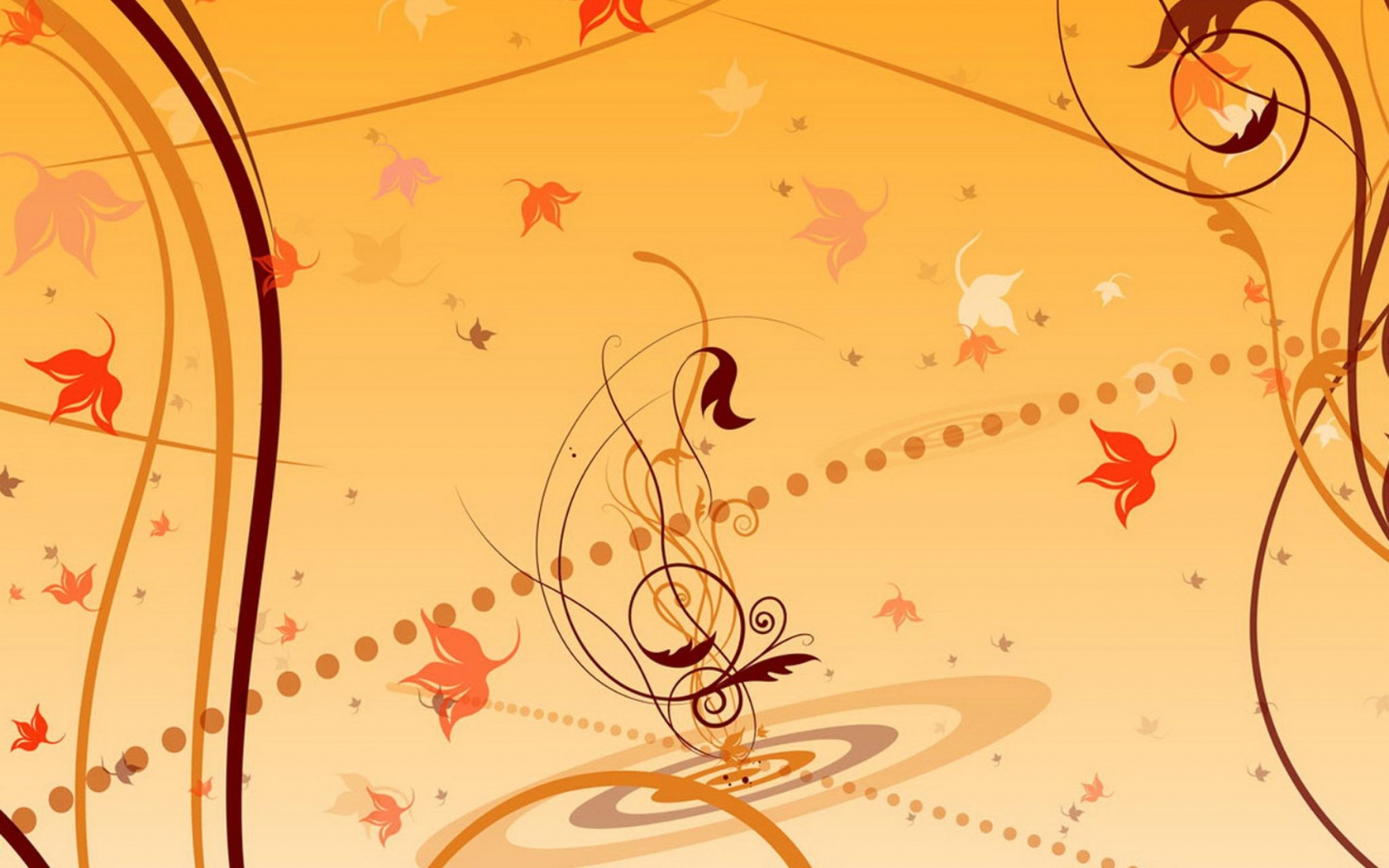 Цветы и завитки обои