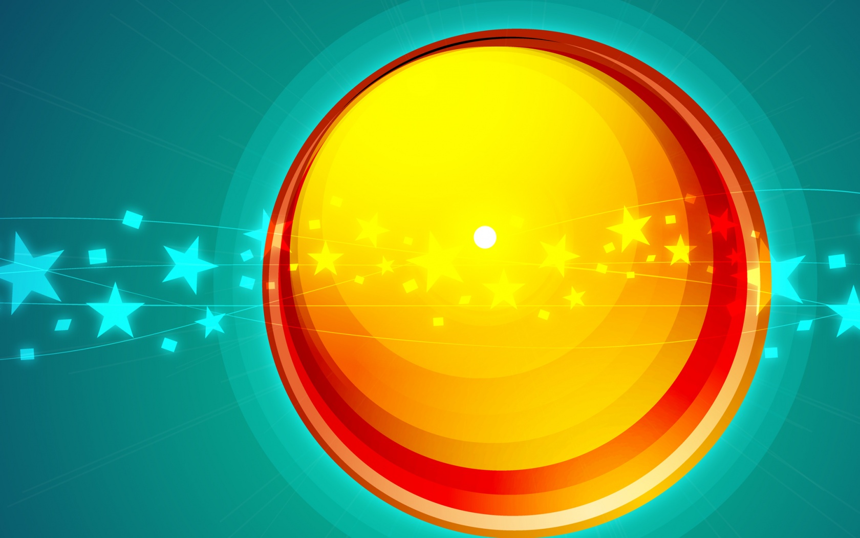 Большой красно-желтый круг обои