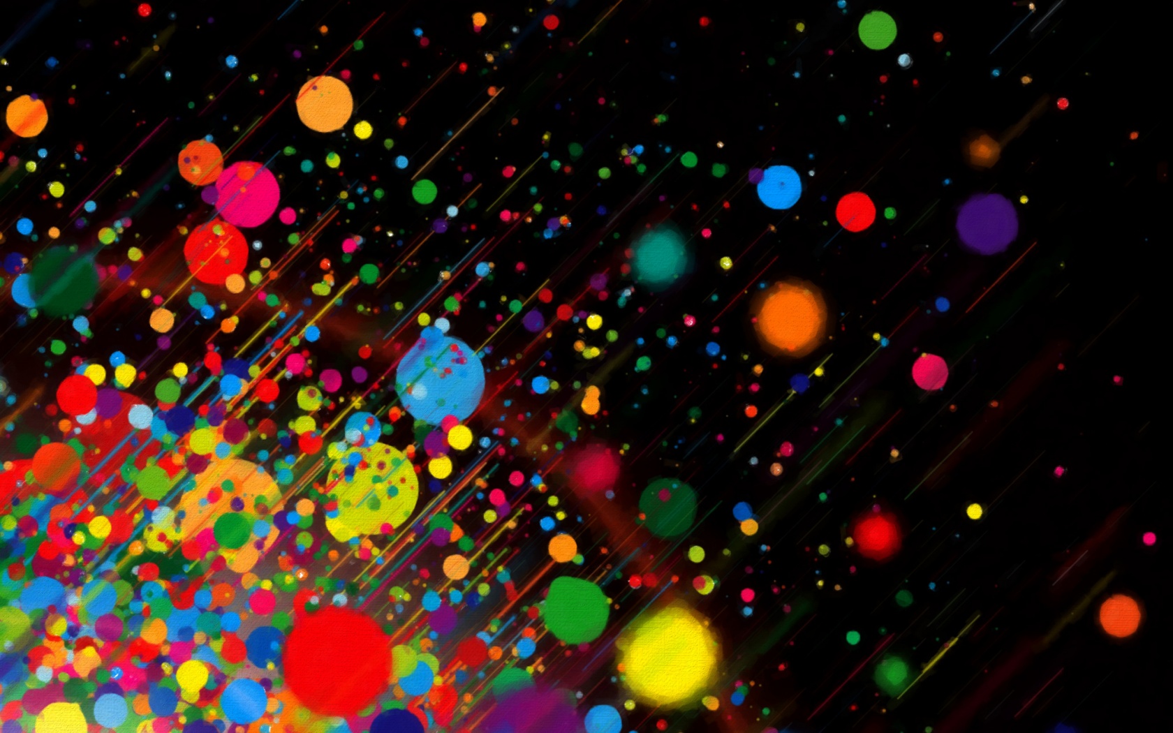 Полёт разноцветных кругов обои