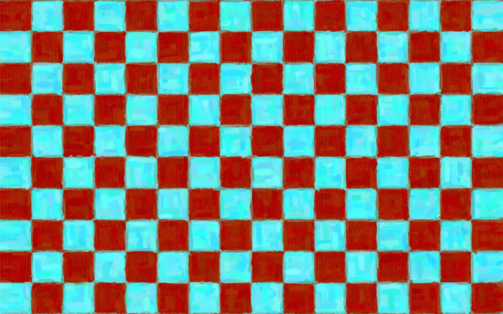 Рисованные красно-голубые клетки обои