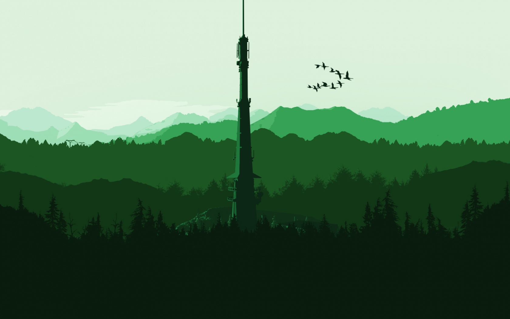 Зеленые горы обои