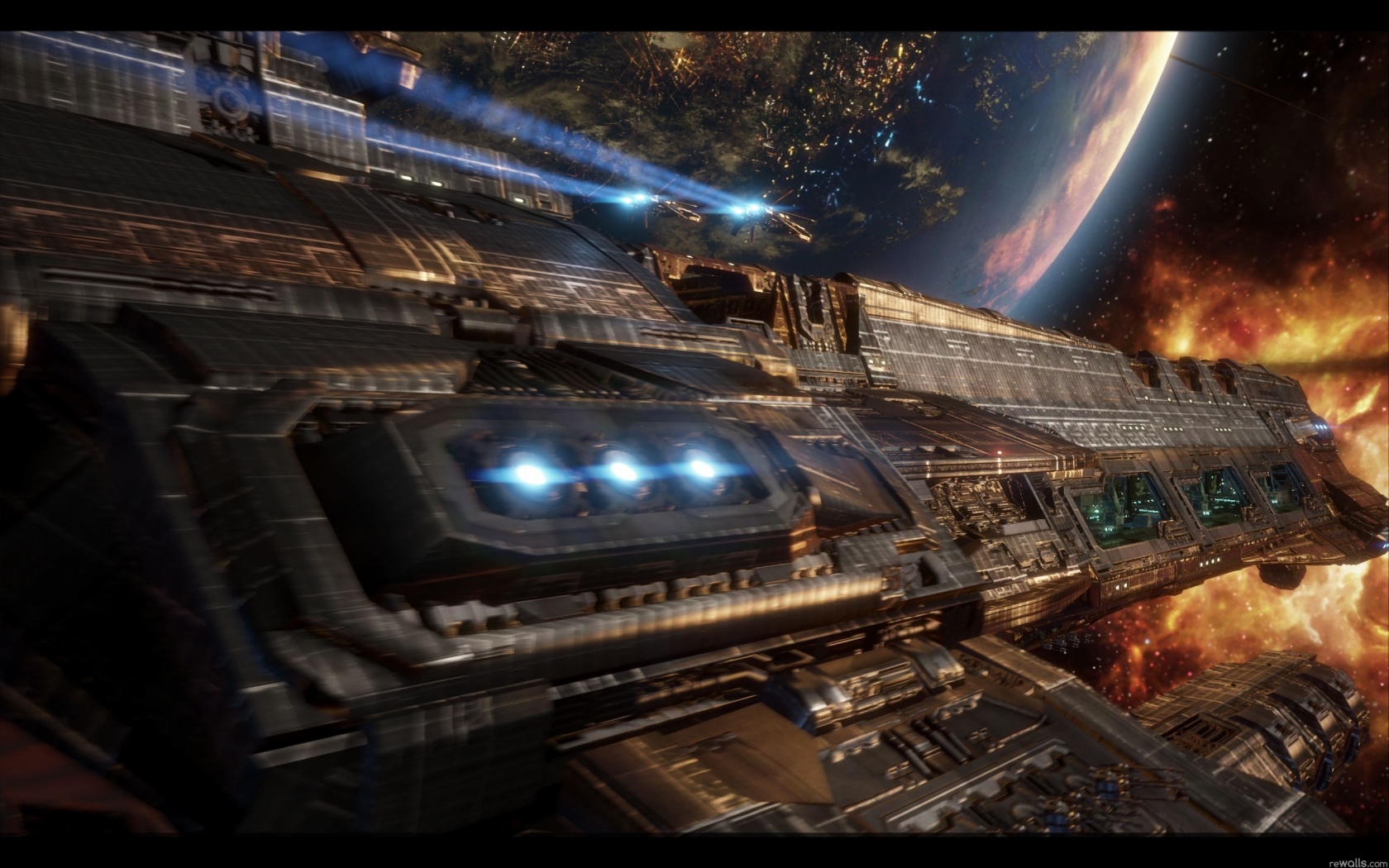 Космический корабль обои