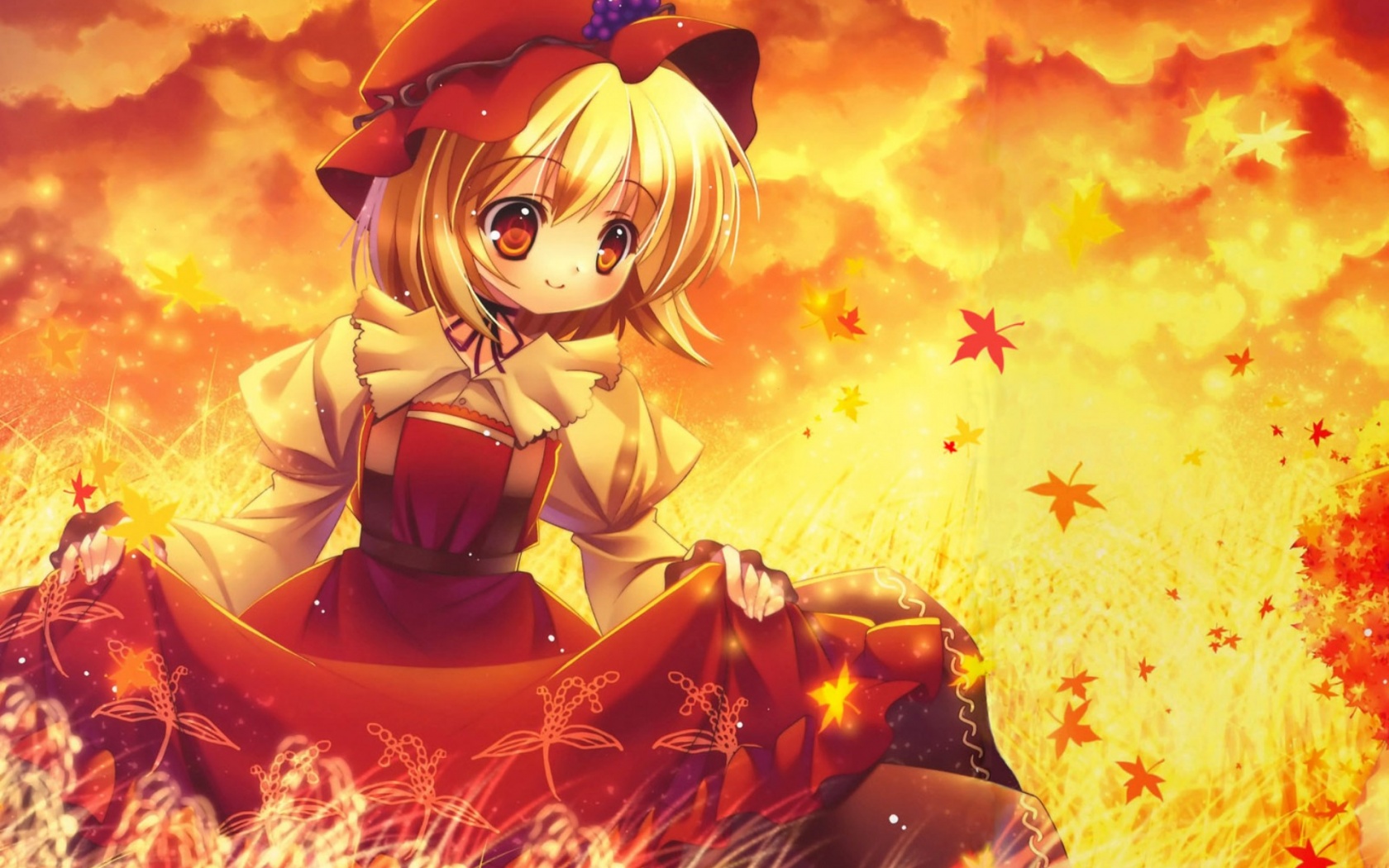 Девочка в поле обои