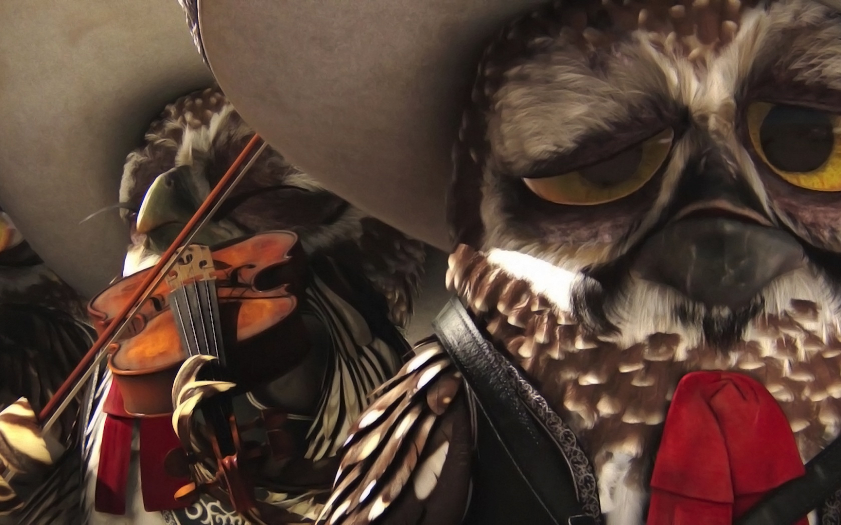 Совы-мариачи из Ранго обои