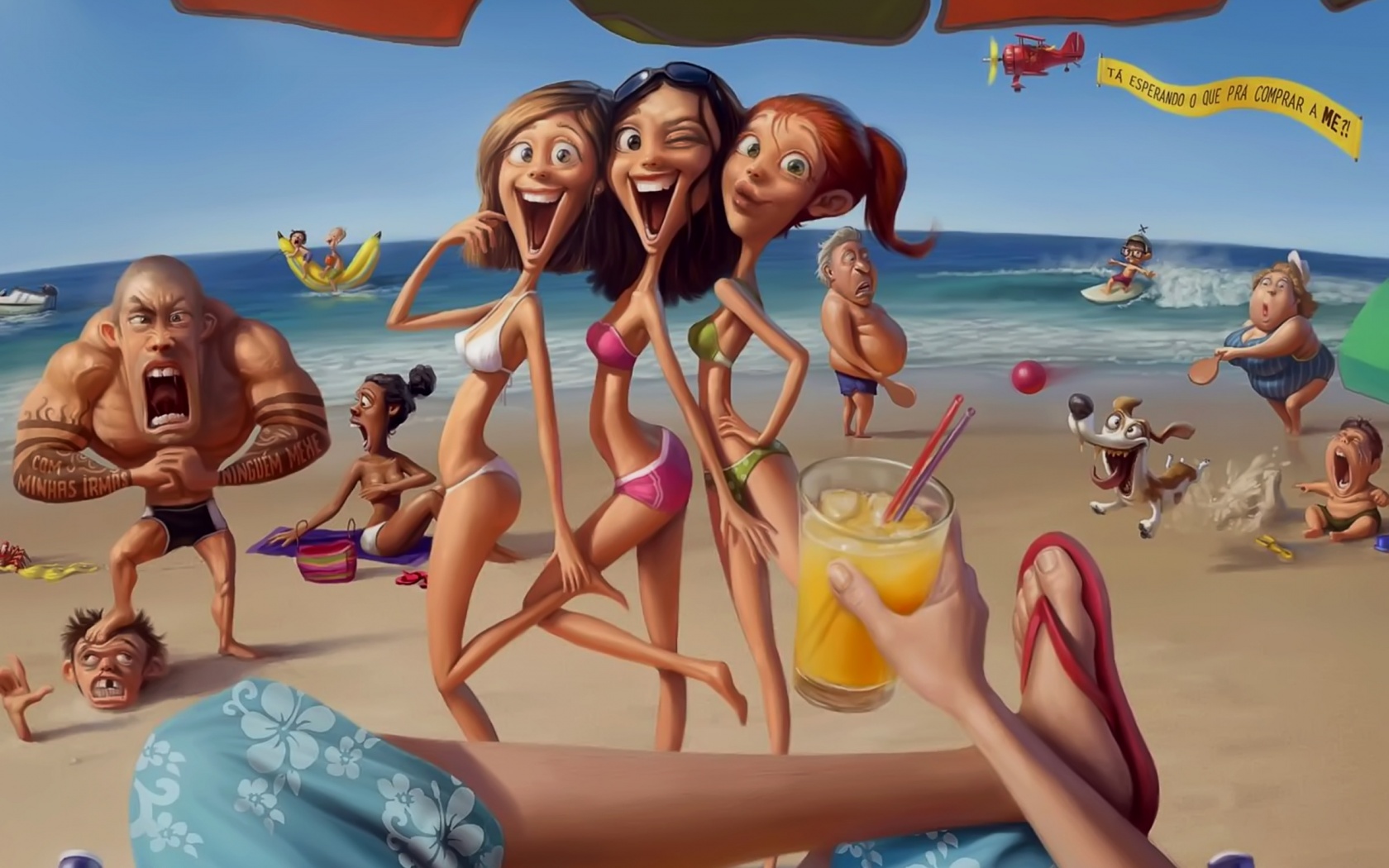 На пляжу ляжу) обои