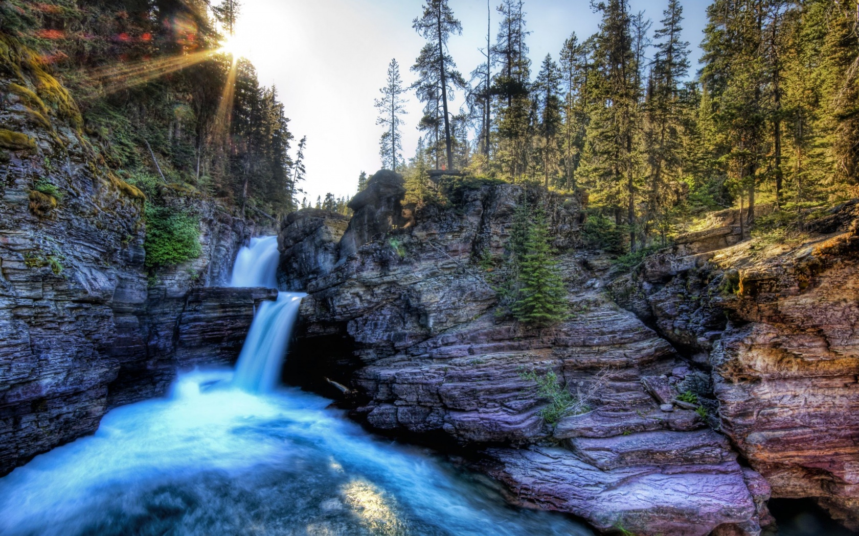 Горные водопады обои