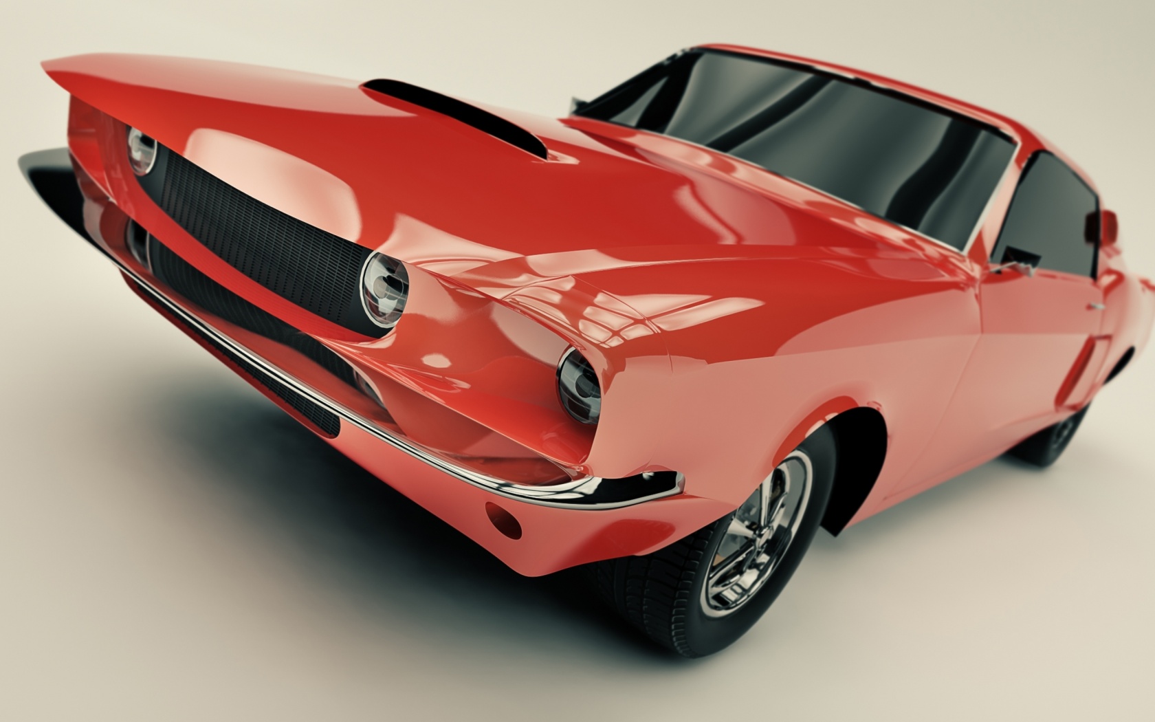 Красный ретро автомобиль обои