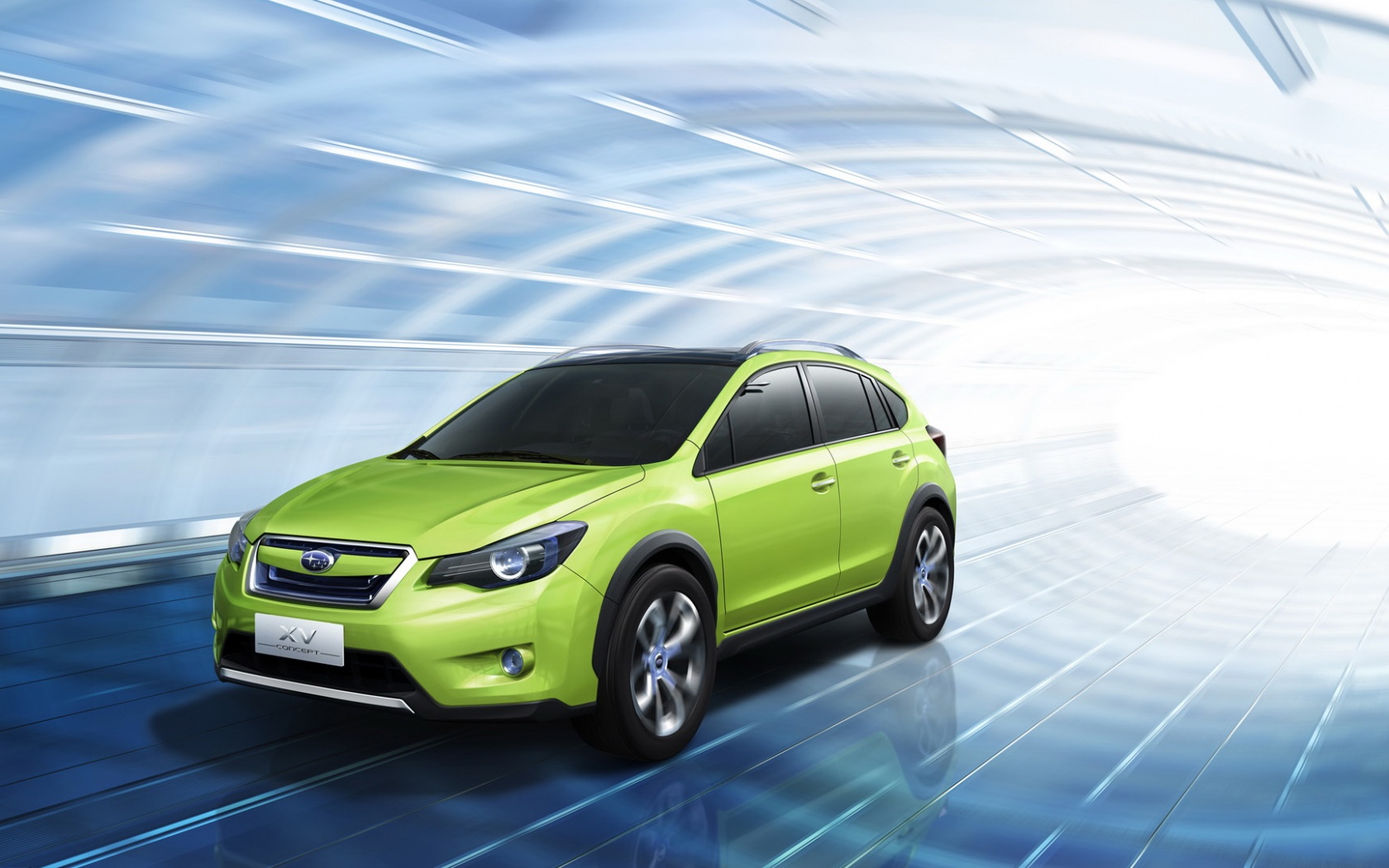 Субару в тоннеле обои