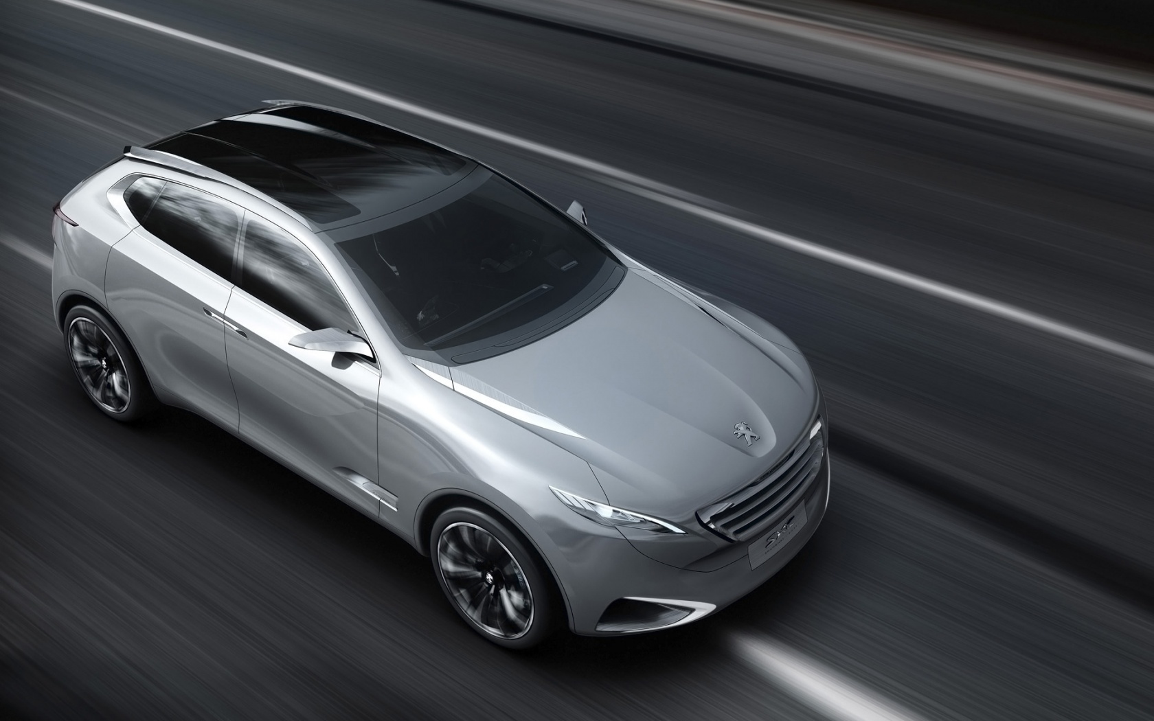 Концепт пежо на трассе обои